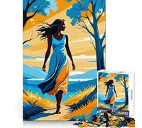 Rompecabezas difícil Paseo Soleado por la Tarde para Adultos, 1000 Piezas, Juguete de lógica, vínculo Familiar, Corte de precisión, cálida Sorpresa 38x26cm