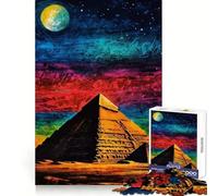 Rompecabezas difícil Pirámide bajo el Cielo Nocturno para Adultos, 1000 Piezas, sólido, de lógica, Simple, Divertido, Corte de precisión, (38x52cm)