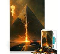 Rompecabezas difícil Pirámide del Apocalipsis para Adultos, 1000 Piezas, con Efecto Memoria, fácil de armar, Ideal para el Ocio Regalo artístico (38x26cm)