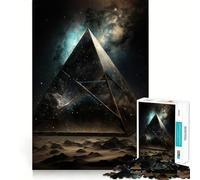 Rompecabezas difícil Pirámide Espacial para Adultos, 1000 Piezas, Juguete de lógica Pura, Actividad para el hogar, Corte Limpio, Bonito Regalo (38x52cm)