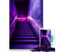 Rompecabezas difícil Purple City para Adultos, 1000 Piezas, Juguete de lógica sólida, diversión Sencilla, Corte de precisión, (38x52cm)