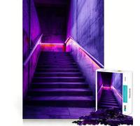 Rompecabezas difícil Purple City para Adultos, 1000 Piezas, Juguete de lógica sólida, Simple y Divertido, Corte de precisión, (50x75cm)
