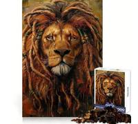 Rompecabezas difícil Rastafari León Jamaica para Adultos 1000 Piezas Rompecabezas Mental Relajante Arte de ensamblaje (38x26cm)