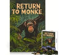 Rompecabezas difícil Regresa al Mono chimpancé para Adultos, 1000 Piezas, Juguete de lógica Fina, diversión Tranquila, Bordes limpios, Regalo considerado (38x52cm)