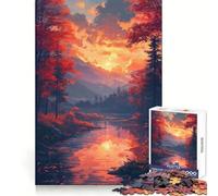 Rompecabezas difícil Río Susurro de Otoño para Adultos, 1000 Piezas, desafío Inteligente, Ocio, Escape, Cierre Fino, Regalo considerado (50x75cm)