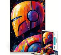 Rompecabezas difícil Robot en Colores neón para Adultos, 1000 Piezas, Recall Boost Quiet Calm Smooth Cut, Regalo clásico (38x26cm)