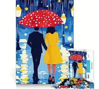 Rompecabezas difícil Romance en una Noche lluviosa para Adultos, 1000 Piezas, Juguete de lógica Pura, Actividad para el hogar, Corte Limpio, Regalo Encantador (38x26cm)