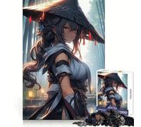 Rompecabezas difícil Ronin Samurai Woman para Adultos, 1000 Piezas, Recall Boost Quiet Calm Smooth Cut Classic Gift (38x52cm)