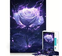 Rompecabezas difícil Rosa Llameante Morada para Adultos 1000 Piezas Sólido Juguete de Lógica Divertido y Sencillo Corte de Precisión (38x26cm)