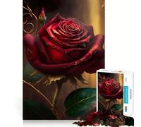 Rompecabezas difícil Rosa Roja de la Vida para Adultos, 1000 Piezas, Razón, Habilidad, Juguete, Tiempo en Familia, Arte de Corte preciso, Coleccionable (50x75cm)
