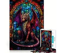 Rompecabezas difícil Ruby Scalebreaker Dragon para Adultos, 1000 Piezas, Juguete de lógica Fina, diversión Tranquila, Bordes limpios, Regalo considerado (38x26cm)