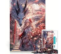 Rompecabezas difícil Sakura Anime Girl Dragon para Adultos, 1000 Piezas, Mejora la Memoria, relaja la Mente, Bordes Afilados, Regalo Elegante (38x26cm)