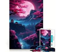 Rompecabezas difícil Sakura Night Tokyo Geisha para Adultos, 1000 Piezas, Juguete de lógica Fina, diversión Tranquila, Bordes limpios, Regalo considerado (38x52cm)