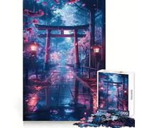 Rompecabezas difícil Sakura Torii Gate para Adultos, 1000 Piezas, Recall Boost Quiet Calm Smooth Cut Classic Gift (38x26cm)