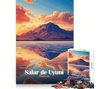 Rompecabezas difícil Salar De Uyuni Sunset para Adultos, 1000 Piezas, Reason Skill Toy Family Time, Precision Cut Art Collectible (38x26cm)