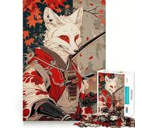 Rompecabezas difícil Samurai Kitsune para Adultos, 1000 Piezas, Juego de Habilidad, Tiempo en Familia, Arte de Corte preciso, Coleccionable (50x75cm)