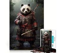 Rompecabezas difícil Samurai Panda para Adultos, 1000 Piezas, Recall Boost Quiet Calm Smooth Cut Classic Gift (50x75cm)