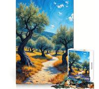 Rompecabezas difícil Sendero del Olivo para Adultos, 1000 Piezas, estimula la Memoria, Juego Relajante, Corte Premium, (38x52cm)
