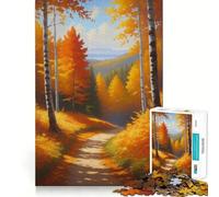 Rompecabezas difícil Sendero en el Bosque otoñal para Adultos, 1000 Piezas, con Sistema de Memoria, fácil de armar, Ideal para el Ocio Regalo artístico (50x75cm)