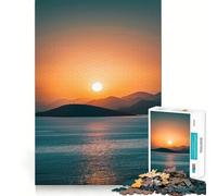 Rompecabezas difícil Serenidad al Atardecer para Adultos, 1000 Piezas Fortalece la Memoria y Alivia el estrés Pieza de Arte Bordes Finos 38x52cm