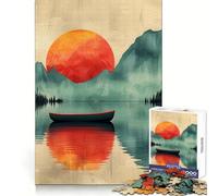 Rompecabezas difícil Serenidad en el Lago al Atardecer para Adultos, 1000 Piezas, Juguete de lógica, vínculo Familiar, Corte de precisión, cálida Sorpresa 38x26cm