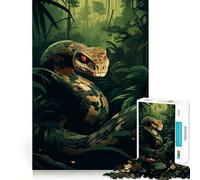 Rompecabezas difícil Serpiente en la Jungla para Adultos, 1000 Piezas Mejora la Memoria, relaja la Mente, Bordes Afilados, Regalo Elegante (50x75cm)