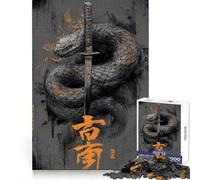 Rompecabezas difícil Serpiente y Katana para Adultos, 1000 Piezas, Juguete Que desafía la Mente, Entretenimiento Suave, Corte preciso, Regalo Memorable (38x26cm)