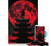 Rompecabezas difícil Shinobi Luna Roja para Adultos, 1000 Piezas, Juego de Habilidad, Tiempo en Familia, Arte de Corte preciso, Coleccionable (38x26cm)