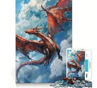 Rompecabezas difícil Skyborne Dragon para Adultos, 1000 Piezas, Juguete de lógica, vínculo Familiar, Corte de precisión, cálida Sorpresa 38x26cm