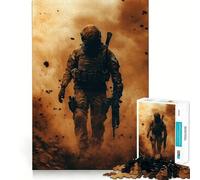 Rompecabezas difícil Soldado en Nube de Polvo para Adultos 1000 Piezas Juguete Que desafía la Mente Juguete de Ocio Suave Corte preciso Regalo Memorable (50x75cm)