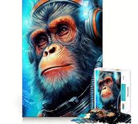 Rompecabezas difícil Space Monkey para Adultos, 1000 Piezas, Juguete de lógica Pura, Actividad para el hogar, Corte Limpio, Bonito Regalo (38x52cm)