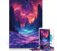 Rompecabezas difícil Space Neon Galactic Desert para Adultos, 1000 Piezas, Pure Logic Toy, Actividad para el hogar, Corte Limpio, Regalo Encantador (50x75cm)