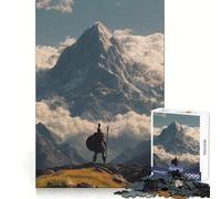 Rompecabezas difícil Spartan Warrior Mountain Vista para Adultos, 1000 Piezas, Juguete Inteligente, Divertido y Casual, Corte preciso, Regalo artístico 38x26cm