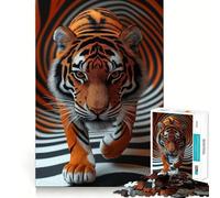 Rompecabezas difícil Spiral Tiger para Adultos, 1000 Piezas, Juguete Inteligente, Divertido y Casual, Corte preciso, Regalo artístico 38x52cm