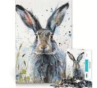 Rompecabezas difícil Splash of Hare para Adultos, 1000 Piezas, Juguete Inteligente, diversión Casual, Corte preciso, Regalo artístico 38x26cm