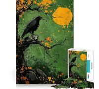 Rompecabezas difícil Splatter Black Raven para Adultos, 1000 Piezas, Juguete Inteligente, Divertido y Casual, Corte preciso, Regalo artístico 38x26cm