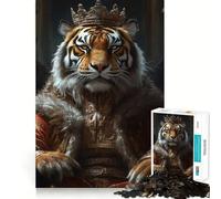 Rompecabezas difícil Tigre Monarca Salvaje para Adultos, 1000 Piezas, Recall Upgrade Gentle Relax Clear Cut Unique Gift 38x26cm