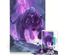 Rompecabezas difícil Tigre Morado para Adultos, 1000 Piezas, Juego Inteligente para el hogar, Disfruta del Montaje de la Imagen, Regalo Festivo (38x52cm)