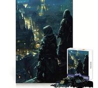 Rompecabezas difícil Vigilia Nocturna sobre la Ciudad para Adultos, 1000 Piezas, con Efecto Memoria, fácil de armar, Ideal para el Ocio Regalo artístico (38x26cm)
