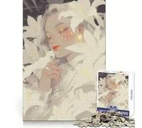 Rompecabezas difícil White Lily Dream para Adultos, 1000 Piezas, Mejora la concentración, Actividad Relajante, Corte Suave, Regalo de Invierno (38x52cm)