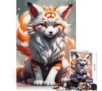 Rompecabezas difícil White Sakura Kitsune para Adultos, 1000 Piezas, Mejora la concentración, Actividad Relajante, Corte Suave, Regalo de Invierno (38x52cm)
