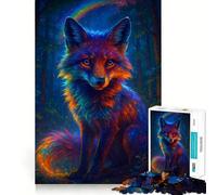 Rompecabezas difícil Zorro Arcoíris en Bosque Encantado para Adultos, 1000 Piezas, Juguete Que desafía la Mente, Entretenimiento Suave, Corte preciso, Regalo Memorable (38x26cm)