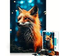 Rompecabezas difícil Zorro Rojo en el Bosque para Adultos 1000 Piezas Juguete Que desafía la Mente Ocio Suave Corte preciso Regalo Memorable (38x52cm)