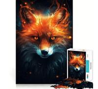 Rompecabezas difícil Zorro Rojo en el Bosque para Adultos 1000 Piezas Mejora la Memoria Relaja la Mente Bordes Afilados Regalo Elegante (50x75cm)