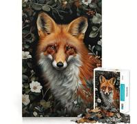 Rompecabezas difícil Zorro Rojo en el Jardín para Adultos 1000 Piezas Juguete de lógica Pura Actividad en casa Diseño Limpio Regalo Encantador (50x75cm)
