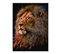 Rompecabezas Difíciles para Adultos 52x38cm/1000pcs Flame of Courage Lion's Roar Rompecabezas para Adultos Juegos De Relajación Análisis Y Desafío Educativo De Lógica 52x38cm/1000pcs