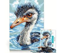 Rompecabezas Digital de 1000 Piezas Avestruz en el Agua para Adolescentes Juguete Que estimula la lógica y Alivia la tensión Borde de Calidad Artículo de Santa Claus (38x52cm)