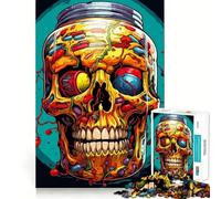 Rompecabezas Digital de 1000 Piezas con diseño de Calavera en un Frasco para Adolescentes Juguete cognitivo Disfruta Lentamente Borde Premium Elige tu Deseo de Papá Noel 38x52cm