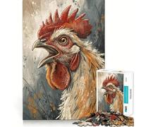 Rompecabezas Digital de 1000 Piezas con diseño de Gallo Cantando, Ideal para Adolescentes Juguete Que estimula la lógica y la diversión en Interiores Diseño Premium Regalo Memorable (38x26cm)