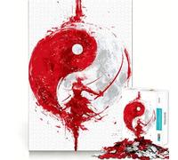 Rompecabezas Digital de 1000 Piezas con diseño de guerrera Yin Yang Ideal para Entrenar la Memoria Superficie Lisa y sin Rebabas Un desafío entretenido para el Tiempo Libre (50x75cm)